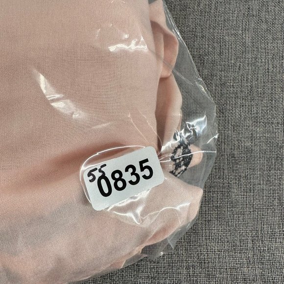 Venus Peachy Pink Top Embroidered Long Sleeve Boho Loose Fit Pleated Small - Picture 16 of 16